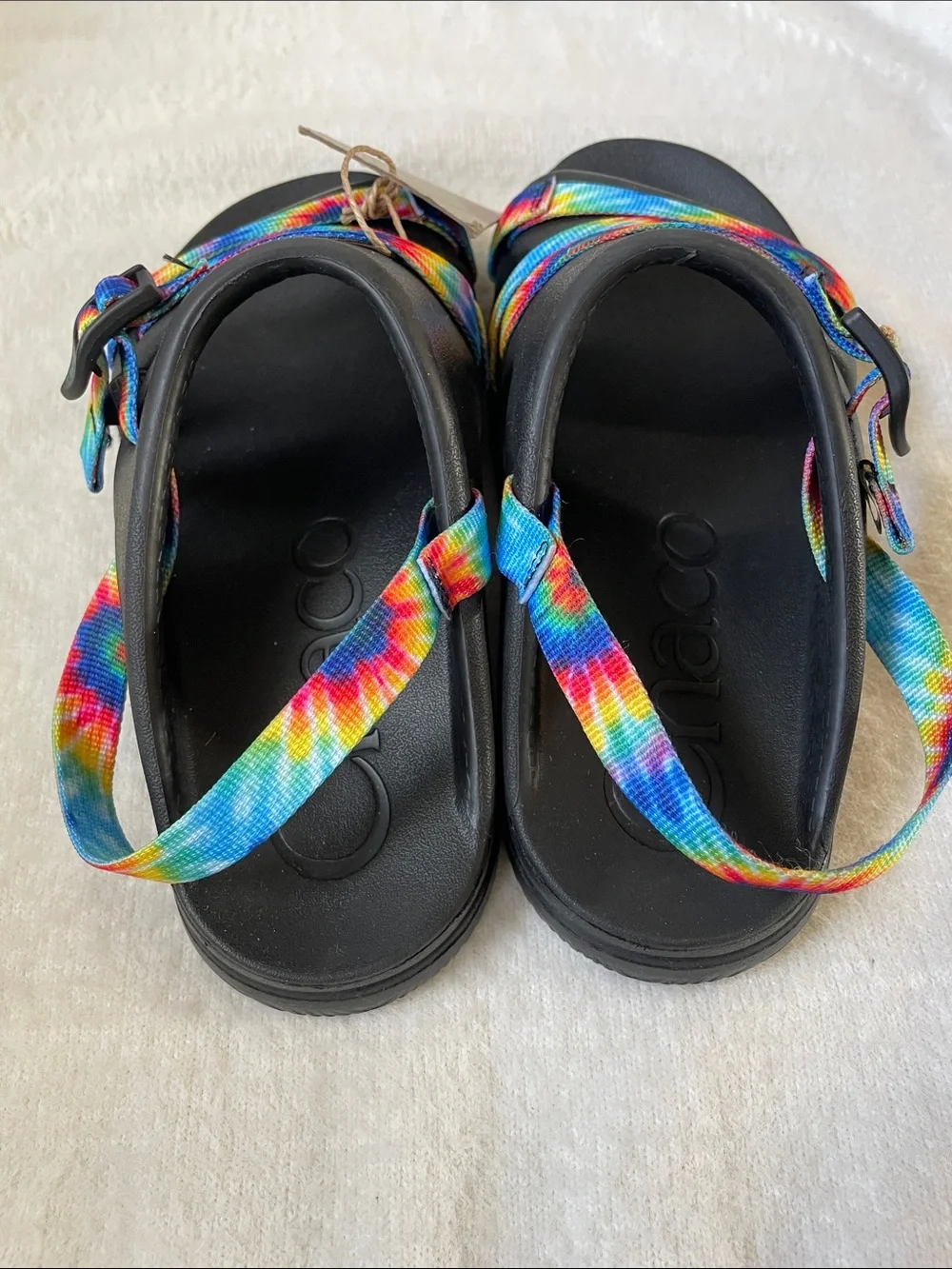 Chaco Chillos Tie Dye Kids Rainbow Strappy Sandals